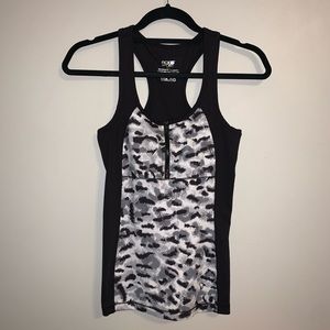 Small ACX Sport white leopard print tank top